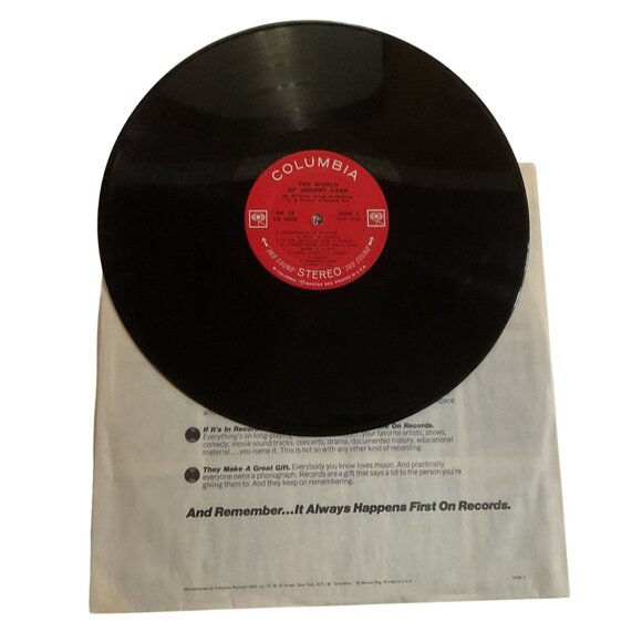 Vtg The World Of Johnny Cash Deluxe 2-Record Set Vinyl  *Only Disc One* 1970 - Picture 3 of 6